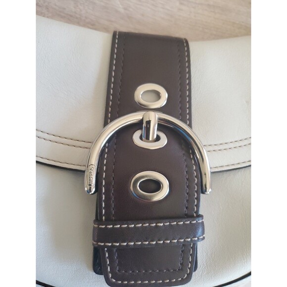 Coach F10909 Winter White Dk Brown Soho Leather Shoulder Bag & Wallet Set 2007 - Picture 14 of 16